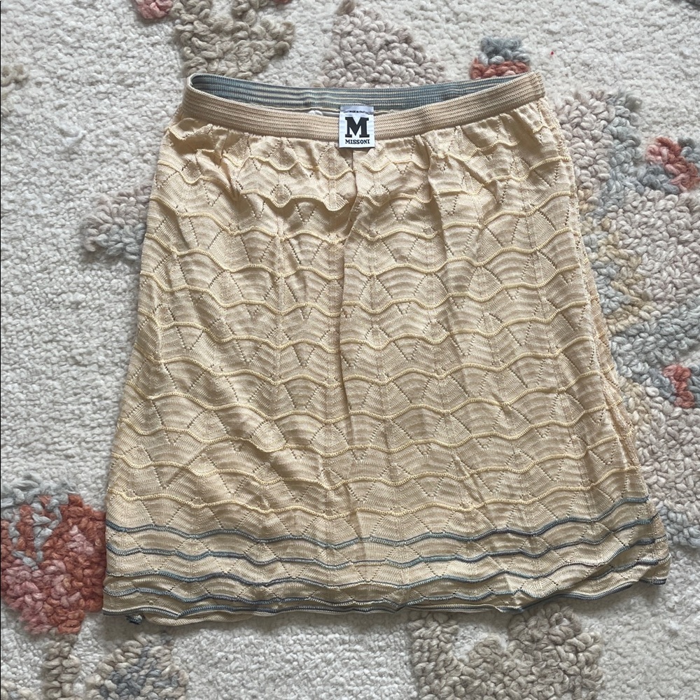 Missoni Beige and Gray Mini Skirt